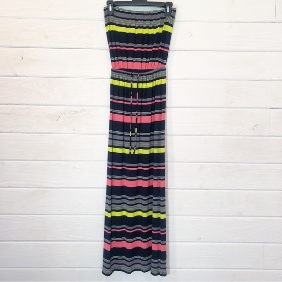 Ann Taylor Factory Striped Tube Maxi Dress - Picture 1 of 6